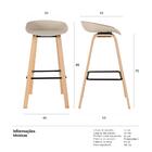 Banqueta Alta De Cozinha Cassia - Nude