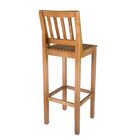 Banqueta Alta De Madeira Com Encosto Confort