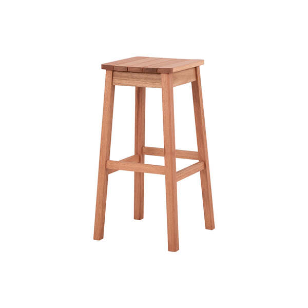 Banqueta Alta De Madeira Garden - Castanheira - Meu Móvel De