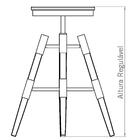 Banqueta Alta De Madeira Para Balcão Bancada Cozinha 90kg Reg