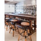 Banqueta Alta De Madeira Para Balcão Bancada Cozinha 90kg Reg