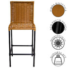 Banqueta Alta Diplomata Em Aço Carbono E Fibra Sintética