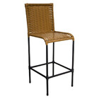 Banqueta Alta Diplomata Em Aço Carbono E Fibra Sintética