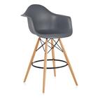 Banqueta Alta Eames Eiffel Com Apoio De Braços