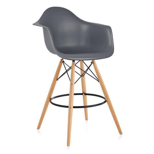 Banqueta Alta Eames Eiffel Com Apoio De Braços