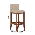 Banqueta Alta Em Madeira Maciça Berlim  Pinhão