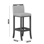 Banqueta Alta Em Madeira Maciça Londres