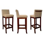 Banqueta Alta Em Madeira Maciça Nápoles Pinhão