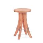 Banqueta Alta Em Madeira Maciça - Natural