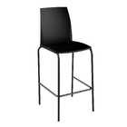 Banqueta Alta em Metal 76cm com Encosto Preto Bistrô Loft I'm In Home
