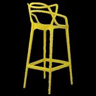 Banqueta Alta Em Polipropileno Alegra Espresso Móveis Amarelo