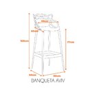 Banqueta Alta Em Polipropileno Alegra Espresso Móveis Amarelo