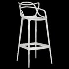 Banqueta Alta Em Polipropileno Alegra Espresso Móveis Branco