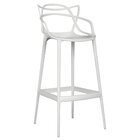 Banqueta Alta Em Polipropileno Alegra Espresso Móveis Branco