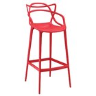 Banqueta Alta Em Polipropileno Alegra Espresso Móveis Vermelho
