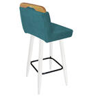 Banqueta Alta Encosto Lith Para Cozinha Bar Balcão Bistrô Pé