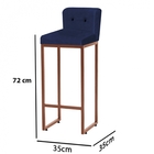 Banqueta Alta Encosto Lucca Industrial Cozinha Balcão Ferro B