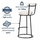 Banqueta Alta Espaço Para Cozinha Miami Branco/preto