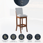 Banqueta Alta Estofada Bianca 38 X 108 Cm Madeira Maciça Imbu