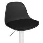 Banqueta Alta Estofada Com Base Giratória E Regulagem De Altu