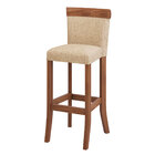 Banqueta Alta Estofada Diamantina 36x100 Cm Madeira Maciça Im