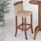 Banqueta Alta Estofada Diamantina 36x100 Cm Madeira Maciça Im