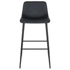 Banqueta Alta Estofada Industrial Loft Vintage Brusque Preto