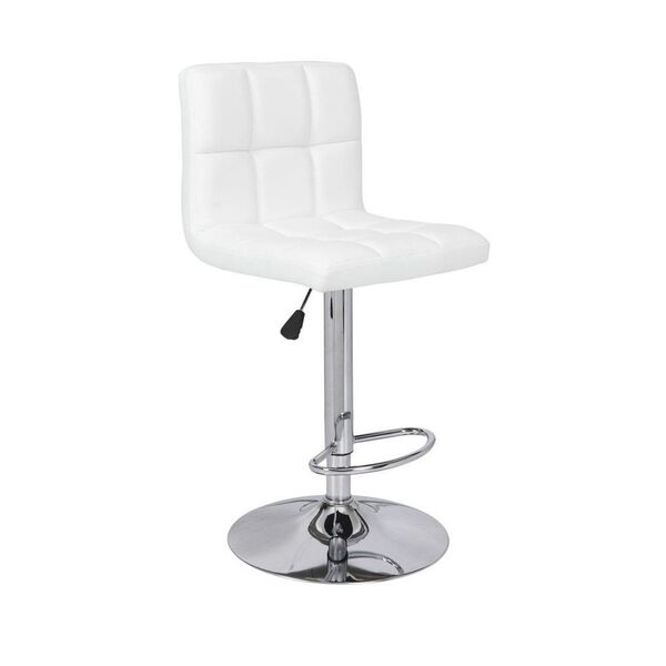 Banqueta Alta Estofada Para Cozinha Vox F03 Branco - Lyam Dec