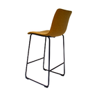 Banqueta Alta Estofado Com Encosto Alto Para Cozinha American