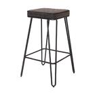 Banqueta Alta Estofado Indsutrial Davos Para Cozinha American