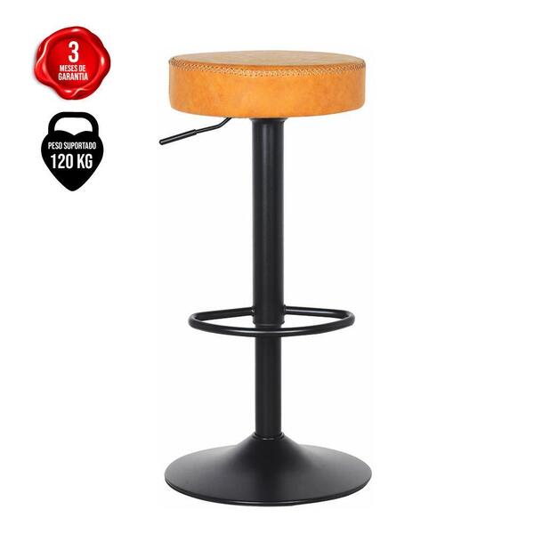 Banqueta Alta Estofado Para Cozinha Balcão Bar Pub Bistrô Ilh