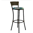 Banqueta Alta Forts com Encosto Aço Carbono e Fibra Sintética