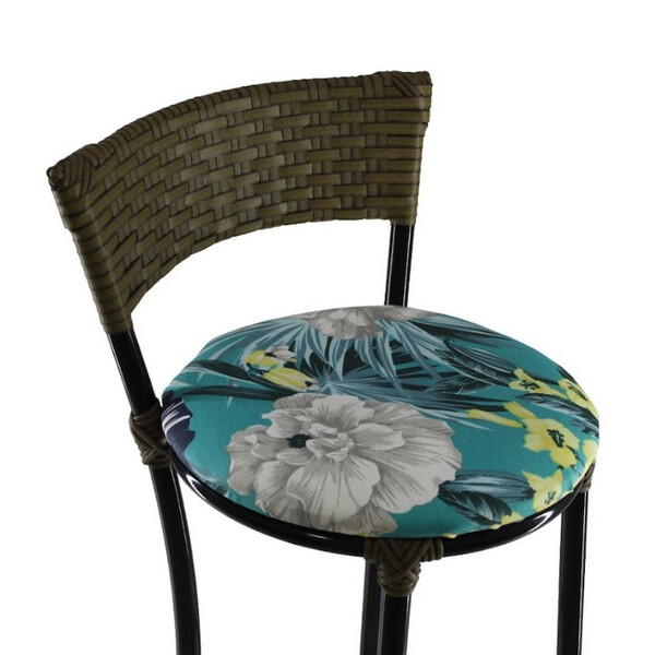 Banqueta Alta Forts com Encosto Aço Carbono e Fibra Sintética