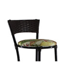 Banqueta Alta Forts com Encosto Aço Carbono e Fibra Sintética