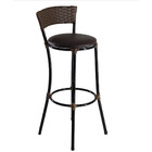 Banqueta Alta Forts com Encosto Aço Carbono e Fibra Sintética