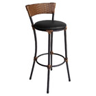 Banqueta Alta Forts Com Encosto Aço Carbono E Fibra Sintética