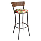 Banqueta Alta Forts Com Encosto Aço Carbono E Fibra Sintética