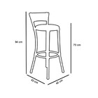 Banqueta Alta Forts Fibra Sintética E Aço Carbono Acesse Móve