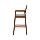 Banqueta Alta Garden Madeira Maciça Assento Estofado Encosto