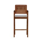 Banqueta Alta Garden Madeira Maciça Assento Estofado Encosto