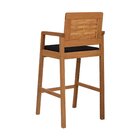 Banqueta Alta Garden Trançado Madeira - Natural Acquablock Pr