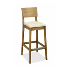 Banqueta Alta Gourmet Com Assento Estofado Em Linho - Oregon