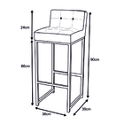 Banqueta Alta Gourmet Malibu 75cm Bistro Bar Believe Linho Be