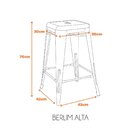 Banqueta Alta Industrial Em Aço Tolix Espresso Móveis Bronze