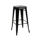 Banqueta Alta Industrial Em Aço Tolix Espresso Móveis Preto