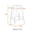 Banqueta Alta Industrial Em Aço Tolix Espresso Móveis Vermelho