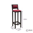 Banqueta Alta Industrial Estofada Florença - Bordô
