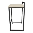 Banqueta Alta Industrial Pietra Suede Base Preto D'rossi - Be