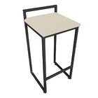 Banqueta Alta Industrial Pietra Suede Base Preto D'rossi - Be