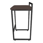 Banqueta Alta Industrial Pietra Suede Marrom Base Preto D'ros
